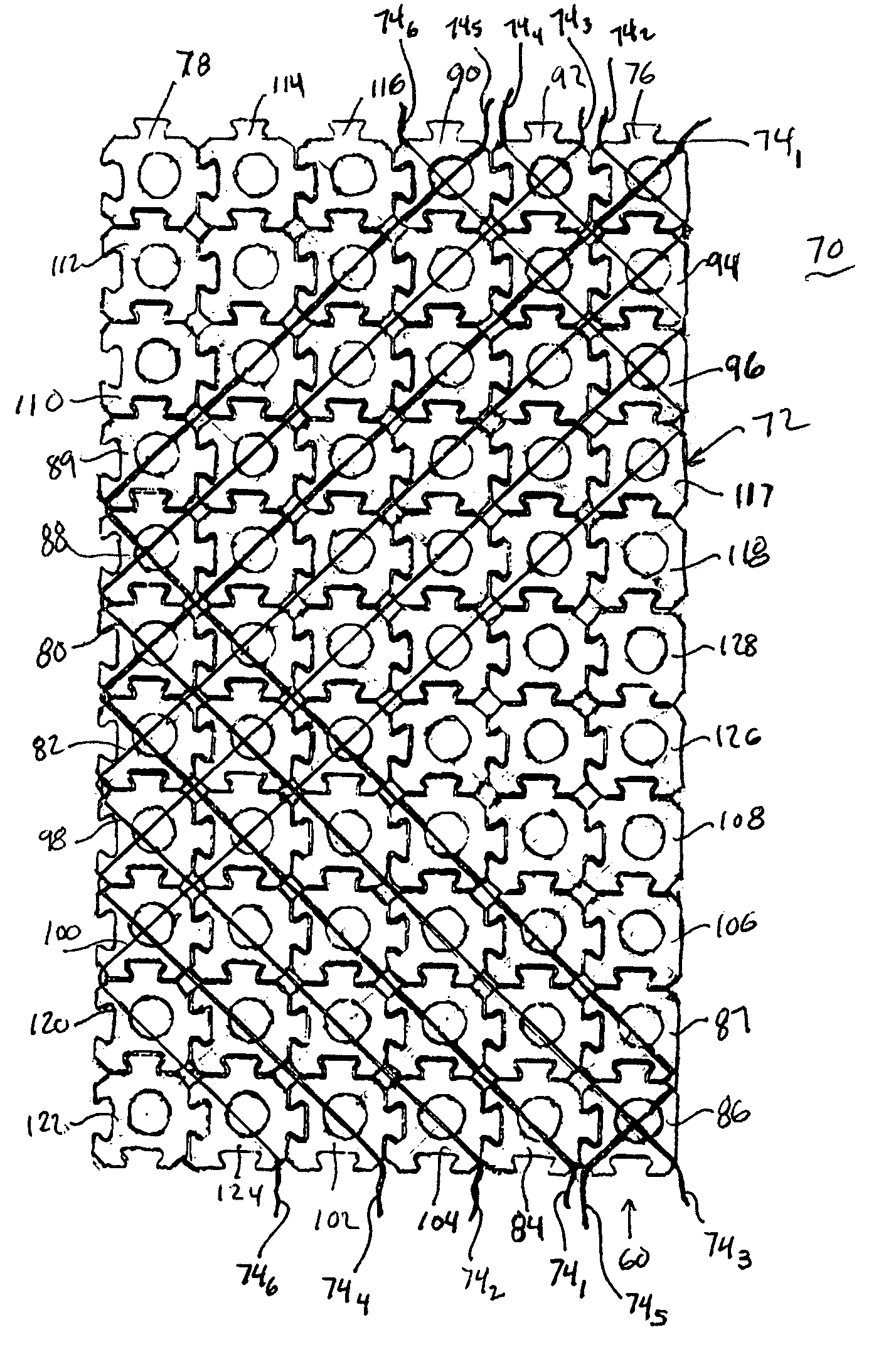 Method of forming a mat of erosion control blocks