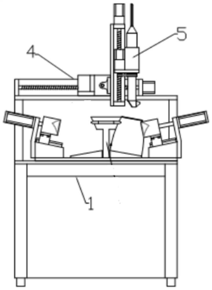 Clamping structure, spout welding device and laser welding device