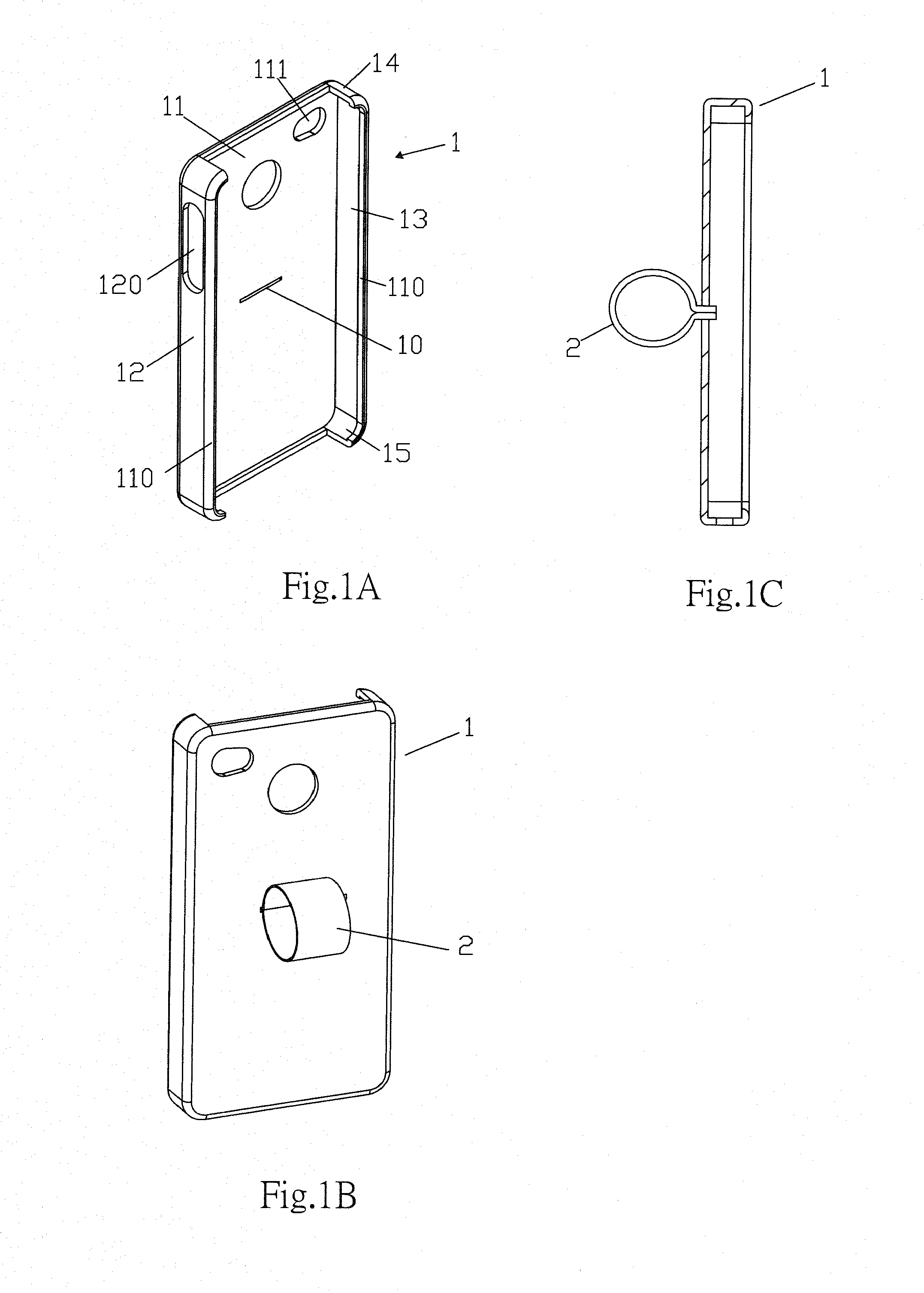 Handset protection housing with finger ring