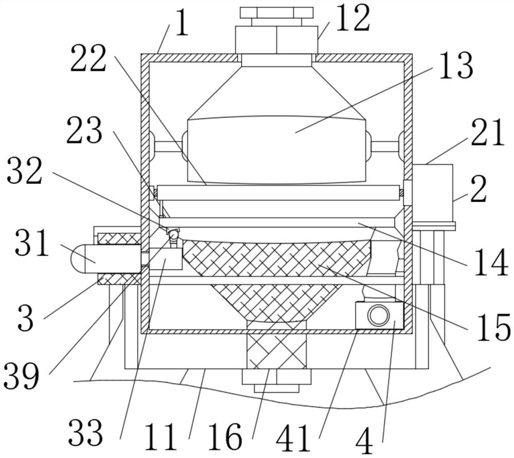 Filtering and residue removing device for edible oil processing and use method of filtering and residue removing device