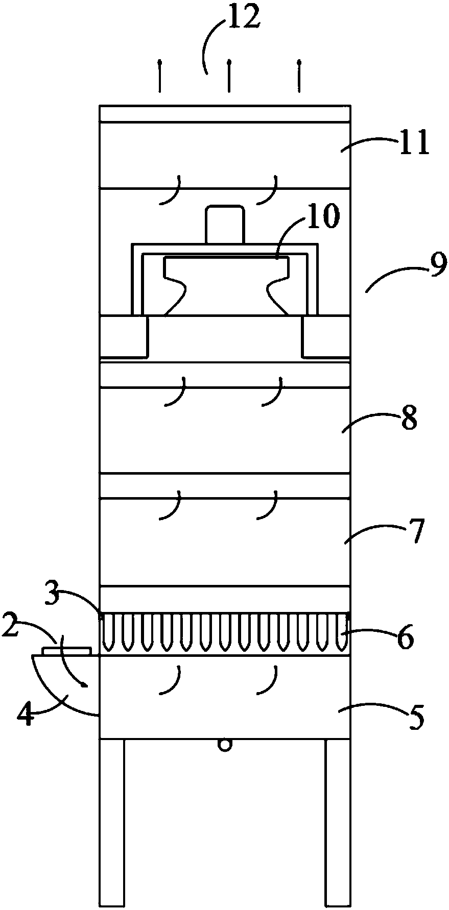 Vertical oil mist collector