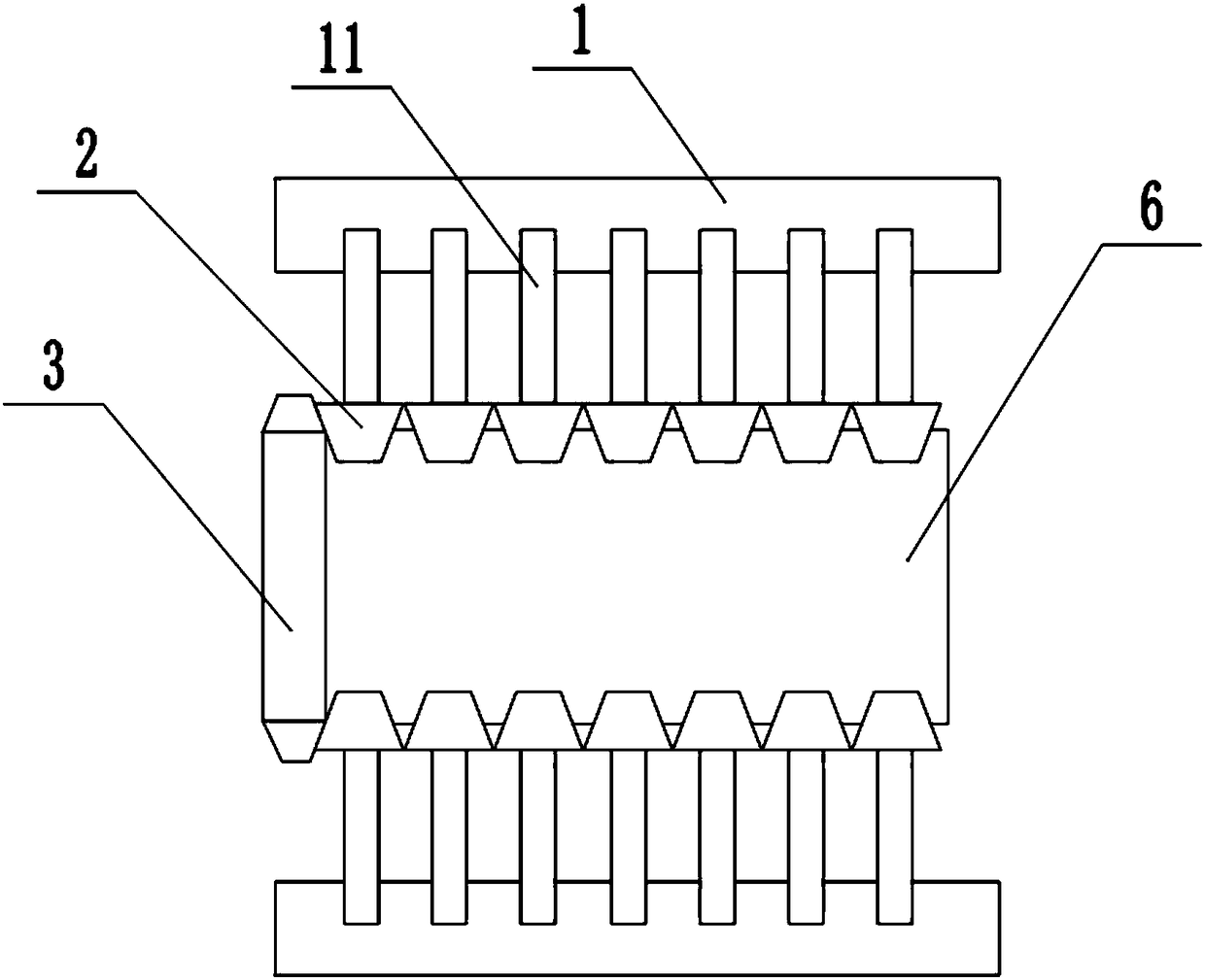 Cloth tentering and sizing device