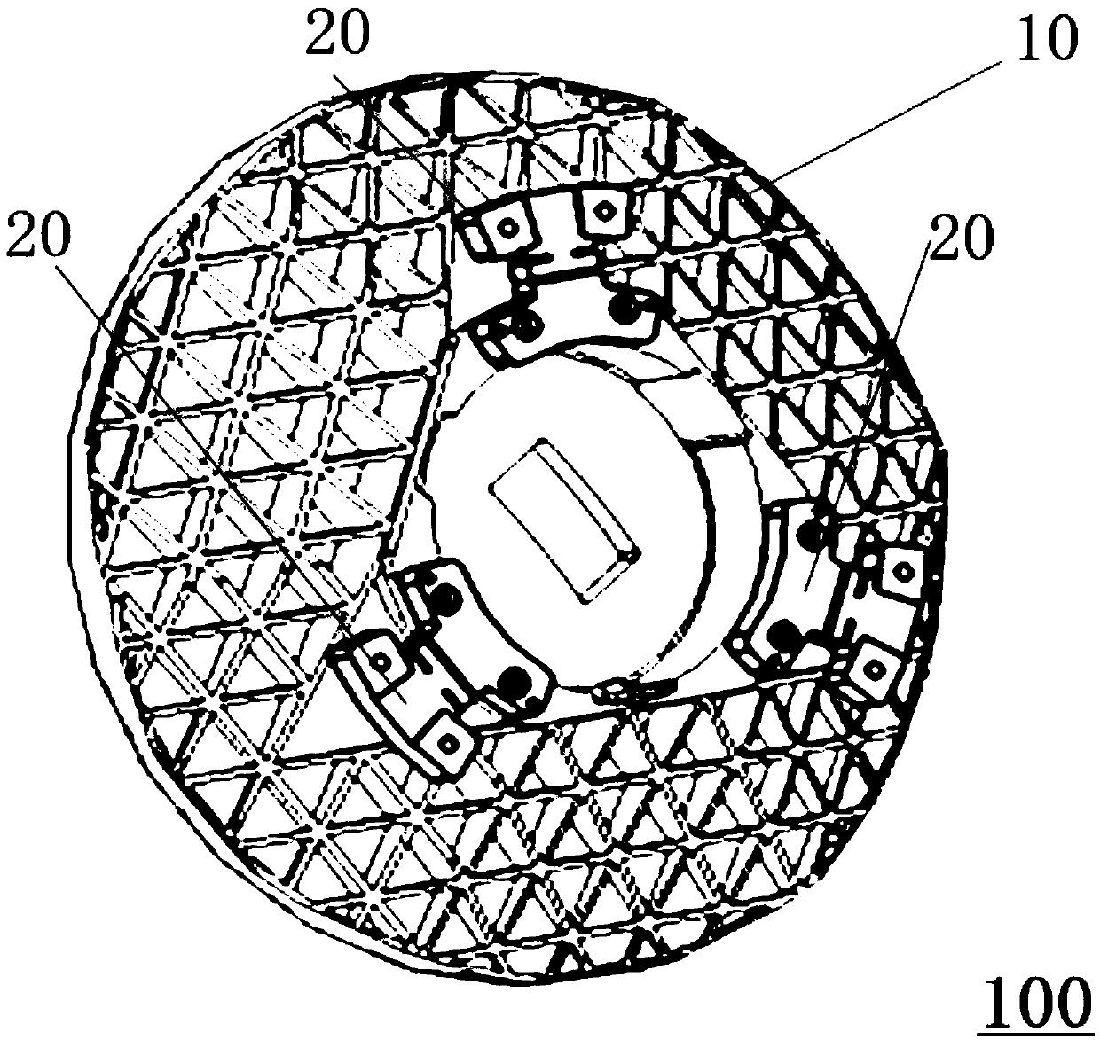 Detachable flexible support device