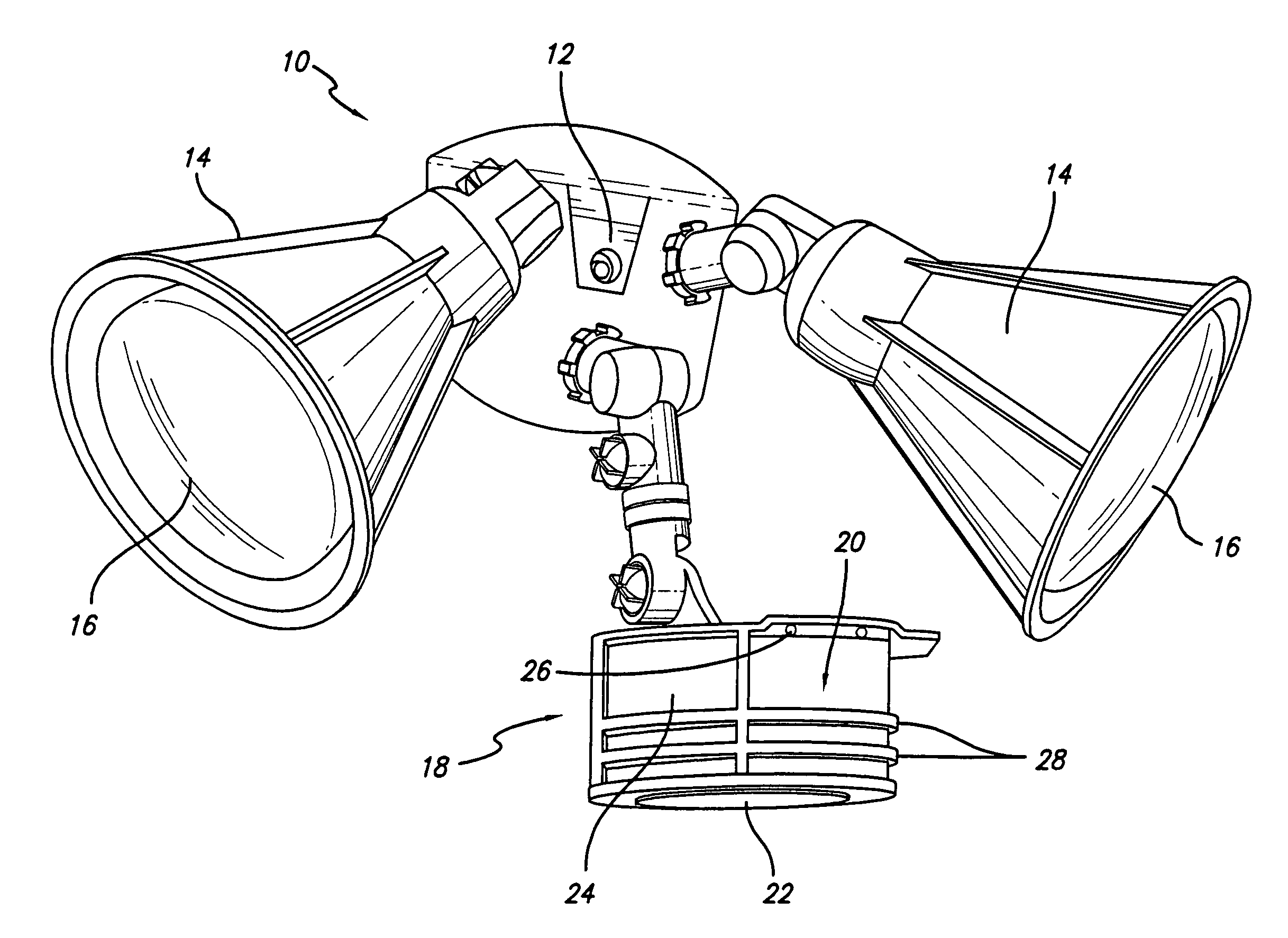 Nighttime-controlled lighting system