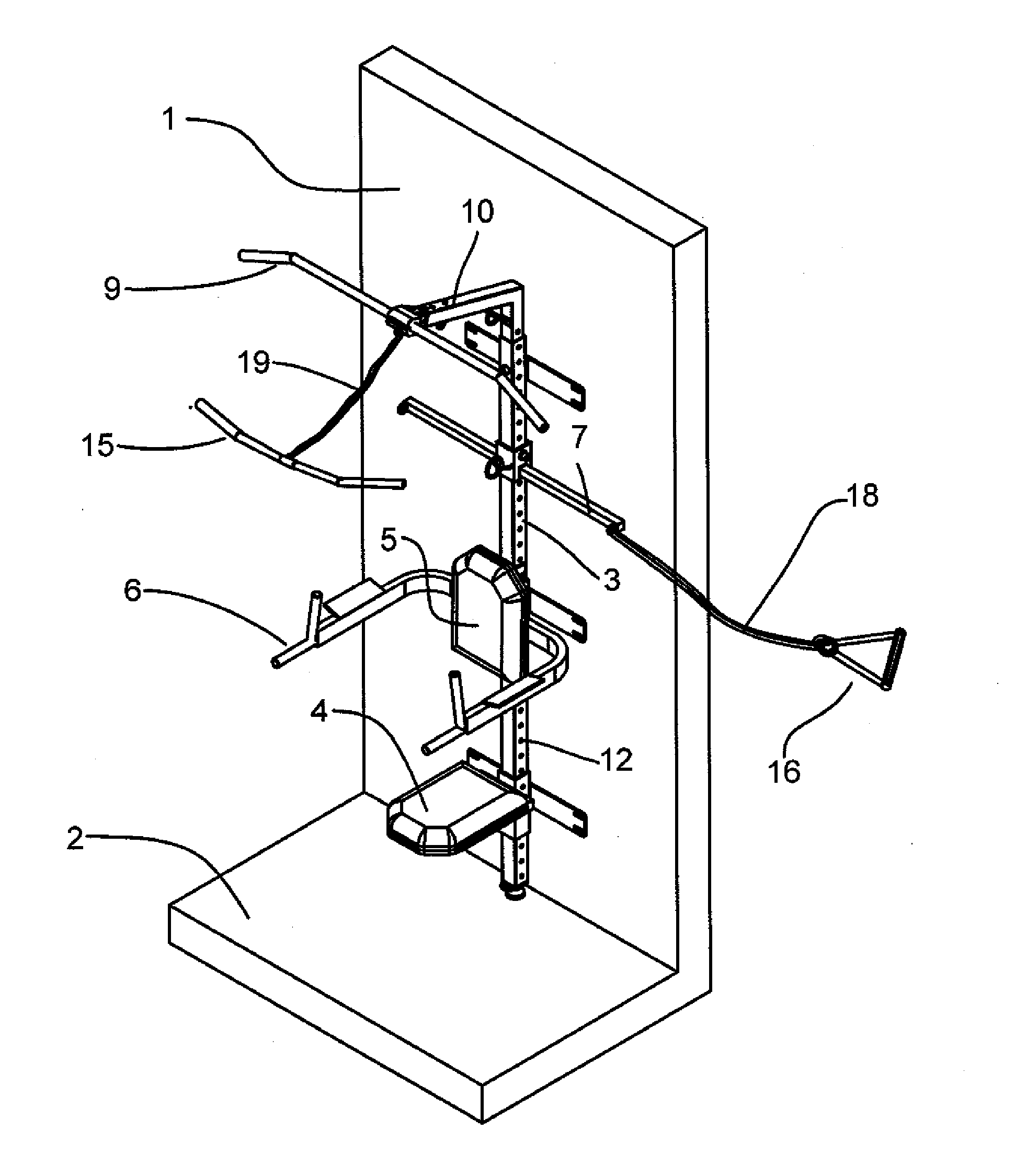 Wall-Mounted Home Fitness Training Equipment