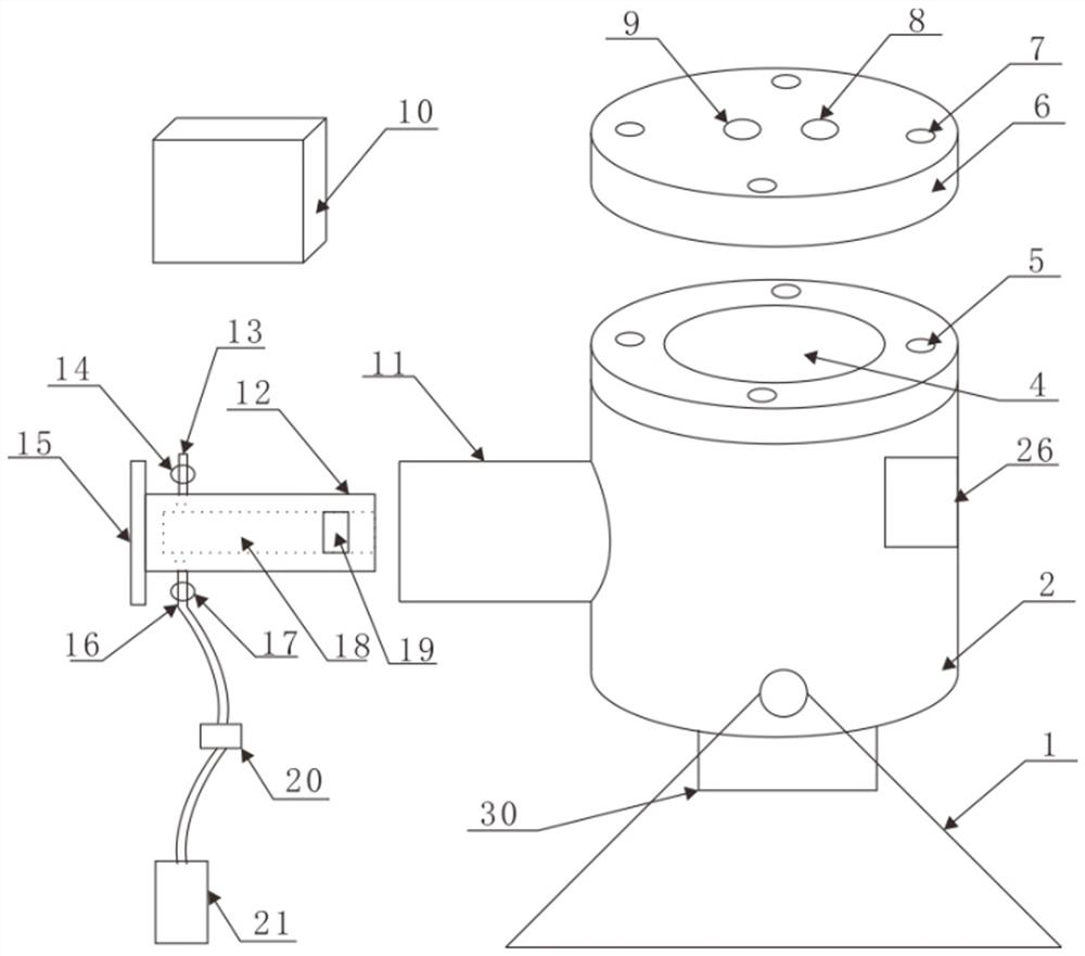 Drilling fluid dynamic damage evaluation instrument based on glass core