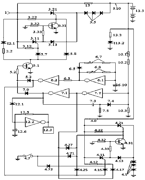 Voltage limiting ending type silicon controlled floating charger