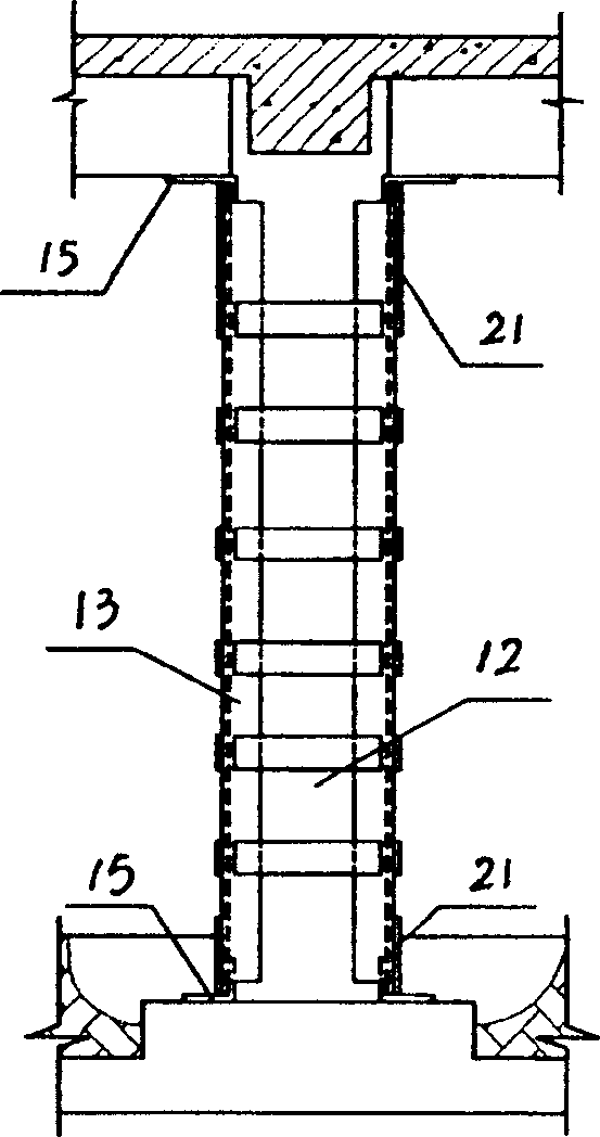 Method for pre-stressed reinforcing concrete compression member