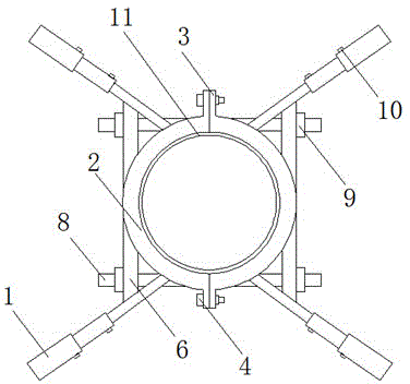 Transplanted tree fixing device applicable to landscaping