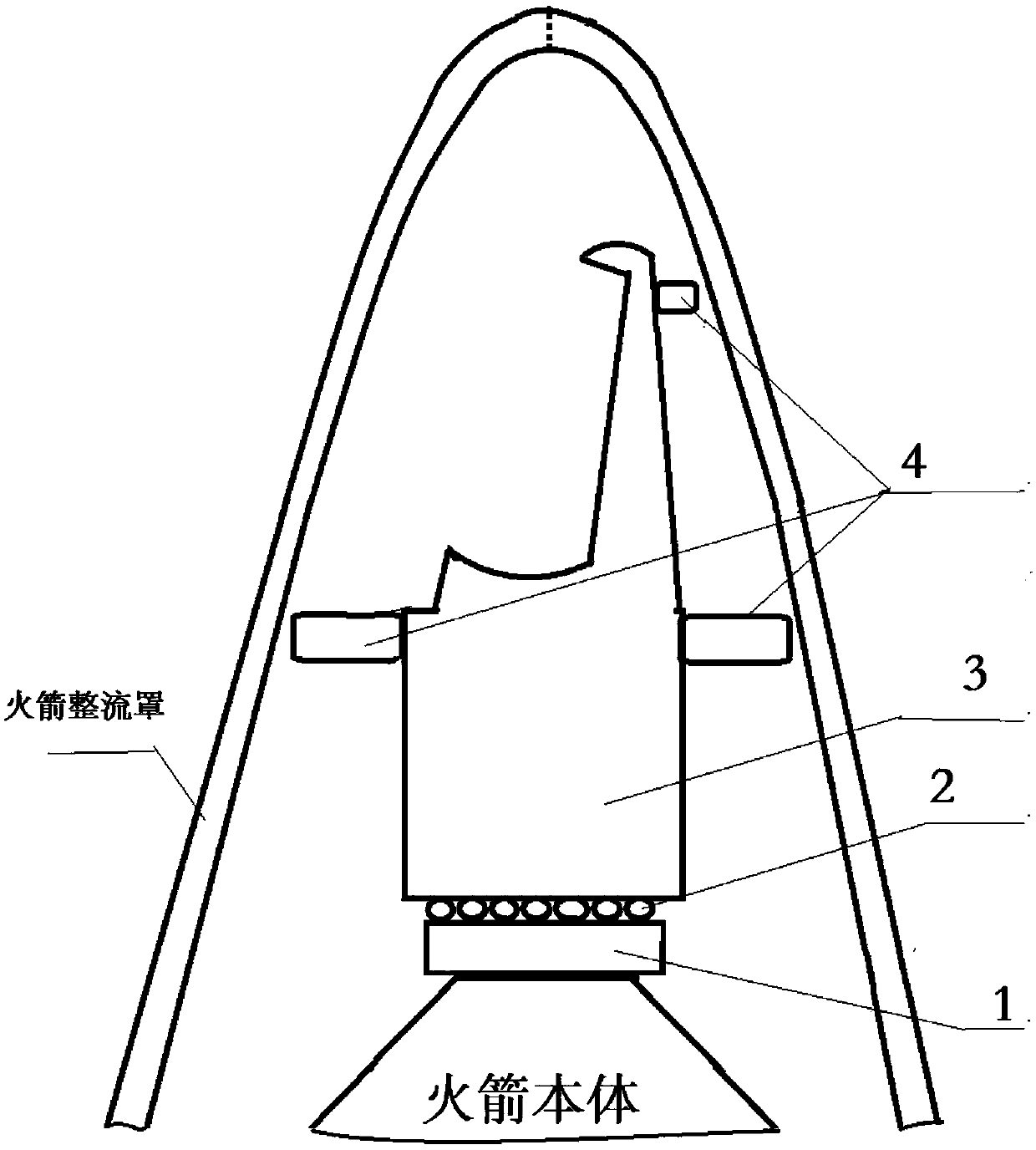 A satellite structure based on elastic airbags to realize satellite vibration isolation