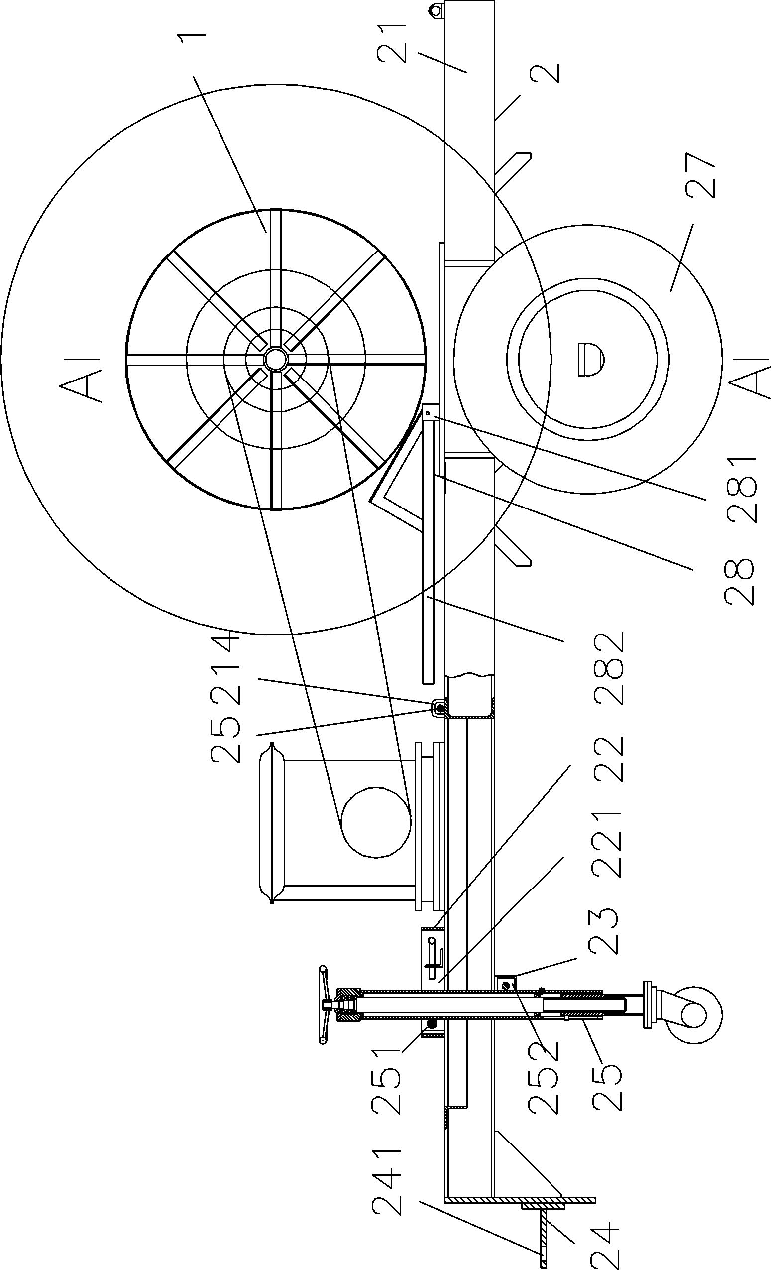 Cable pay-off vehicle