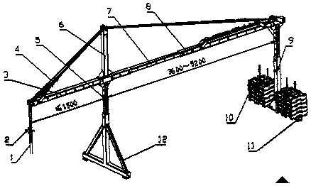 Lifting basket girder end fixing method