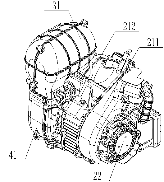 Two-channel air-cooled small gasoline generator