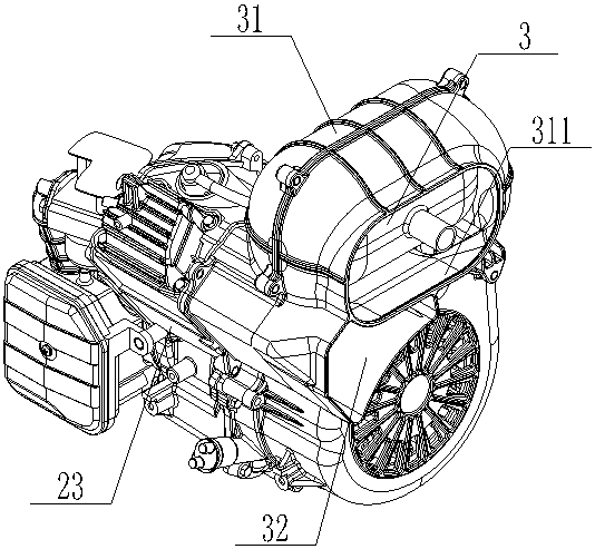 Two-channel air-cooled small gasoline generator