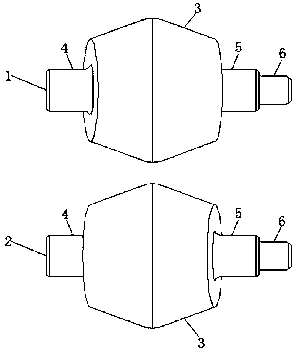 Improved semi-steel material seamless steel pipe slanting roller and processing technology thereof