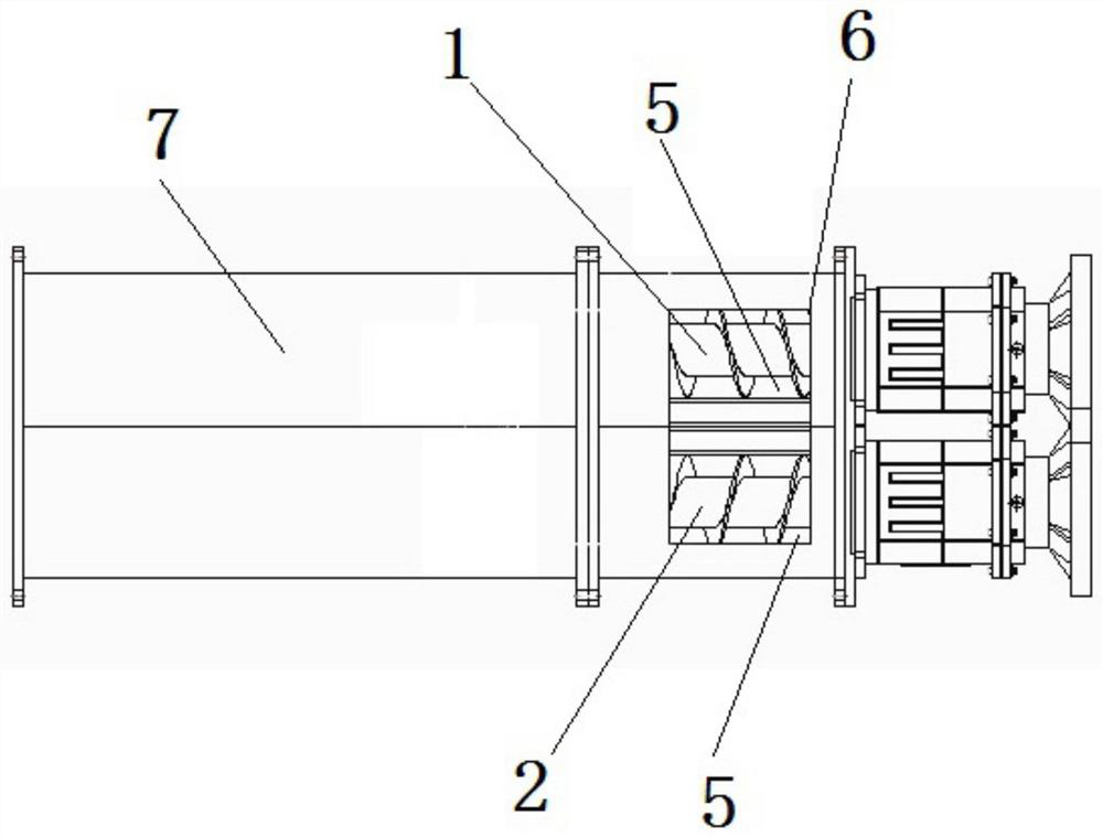 Double-shaft and double-cylinder pulping device