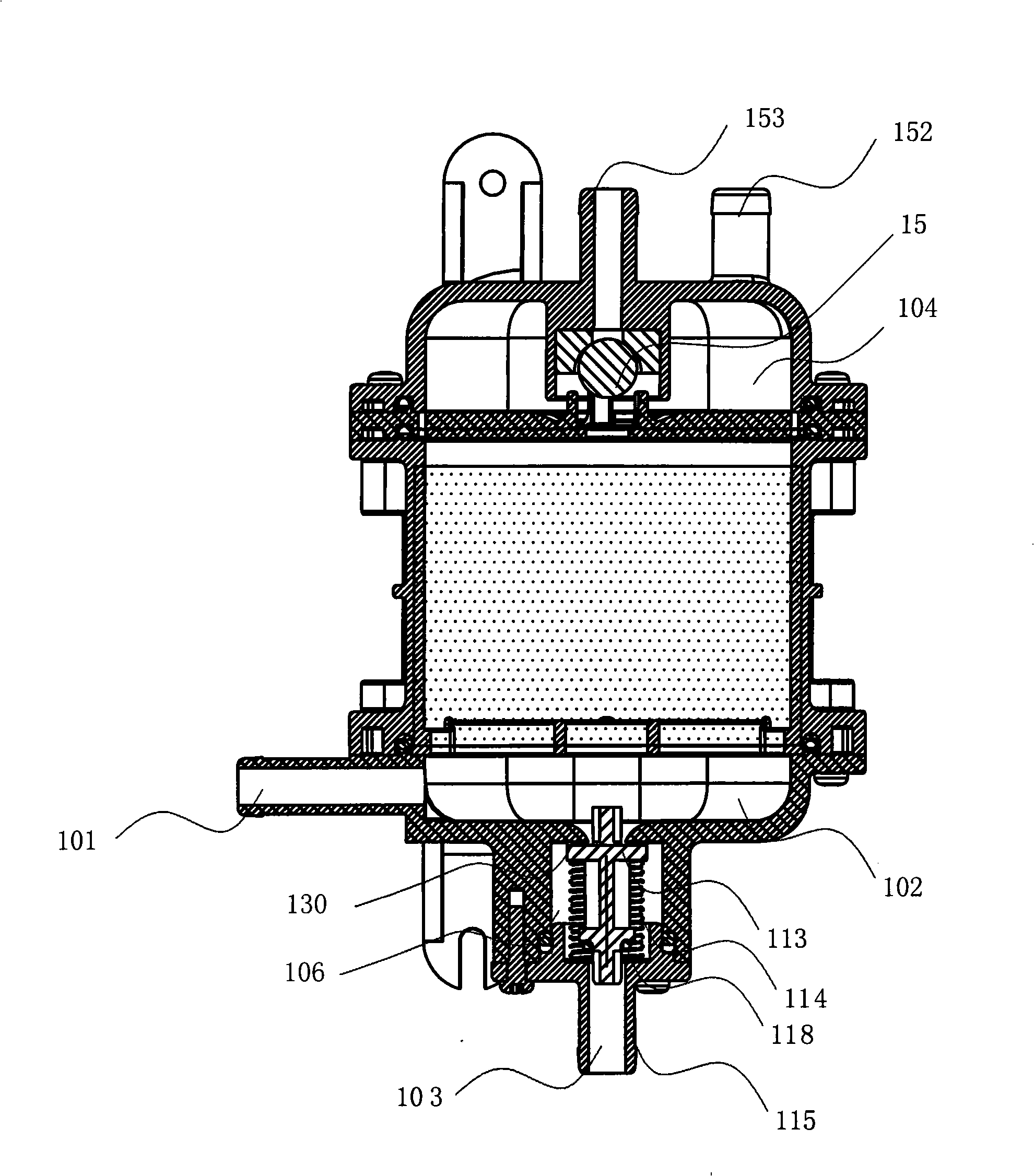 Regenerating unit for softening device for washing machine