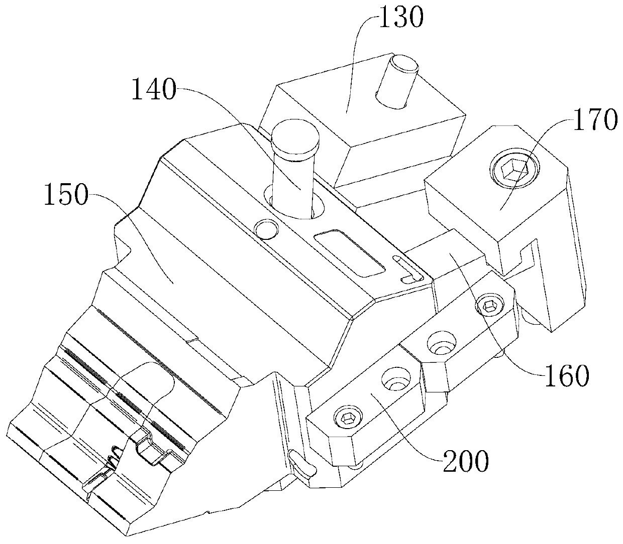 Combined core-pulling mechanism and injection mold