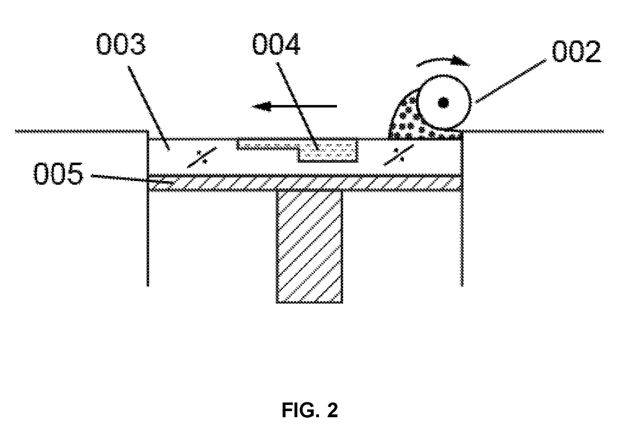 Method and device for producing 3D shaped parts using layering technology, and controllable powder roller