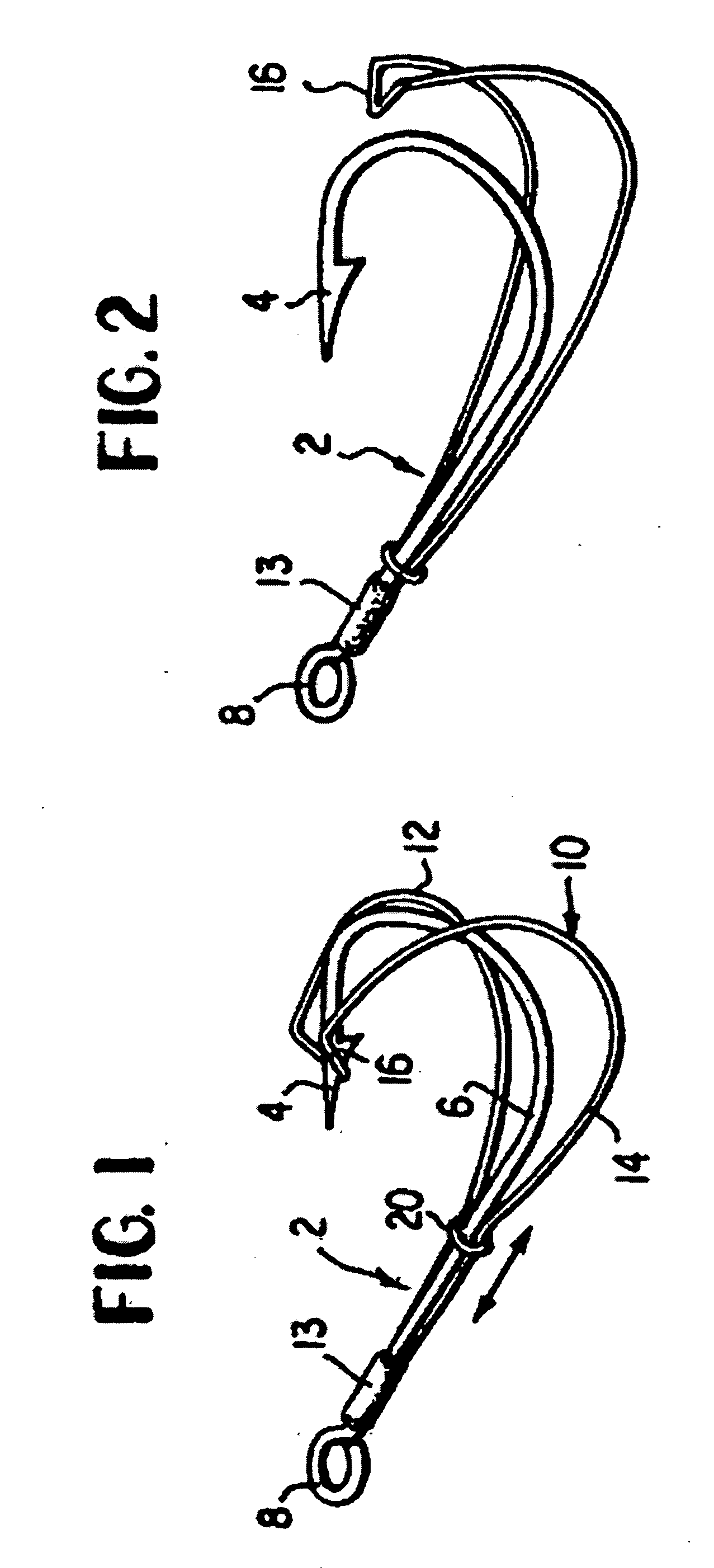 Bait saving hook with resilient bait guard