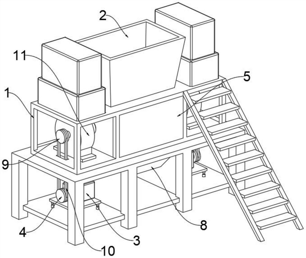 Double-shaft shredding machine