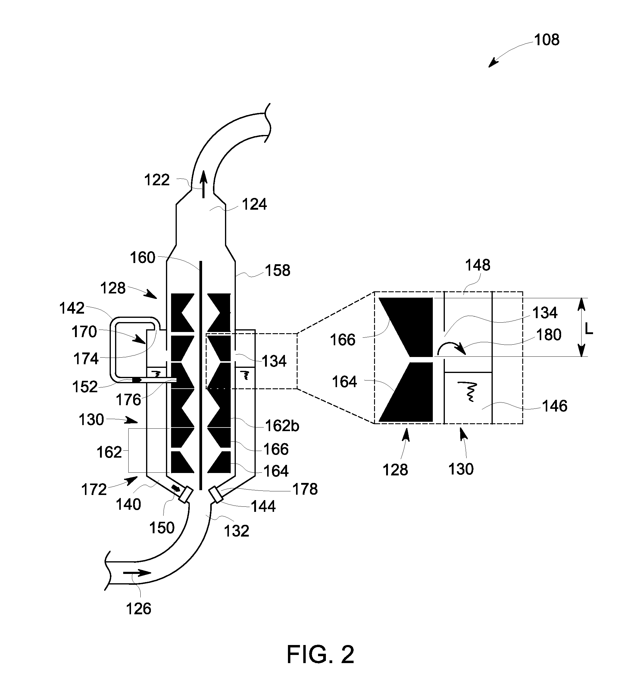 Subsea fluid processing system with intermediate re-circulation