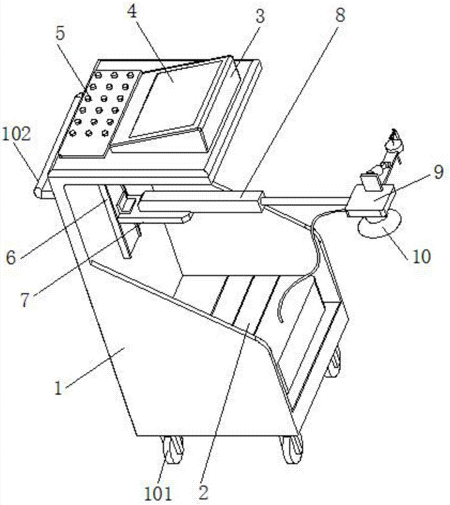 Antenatal diagnosis examination device for clinical use in obstetrics and gynecology department