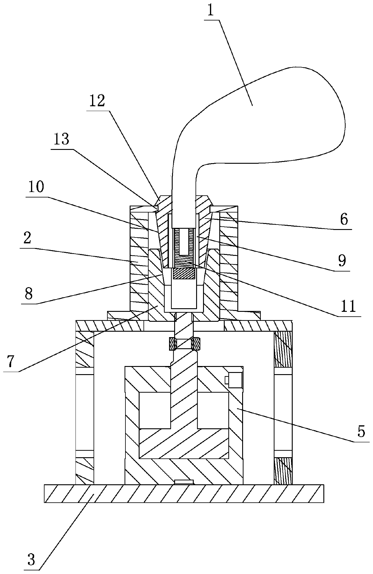 A golf head clamping jig