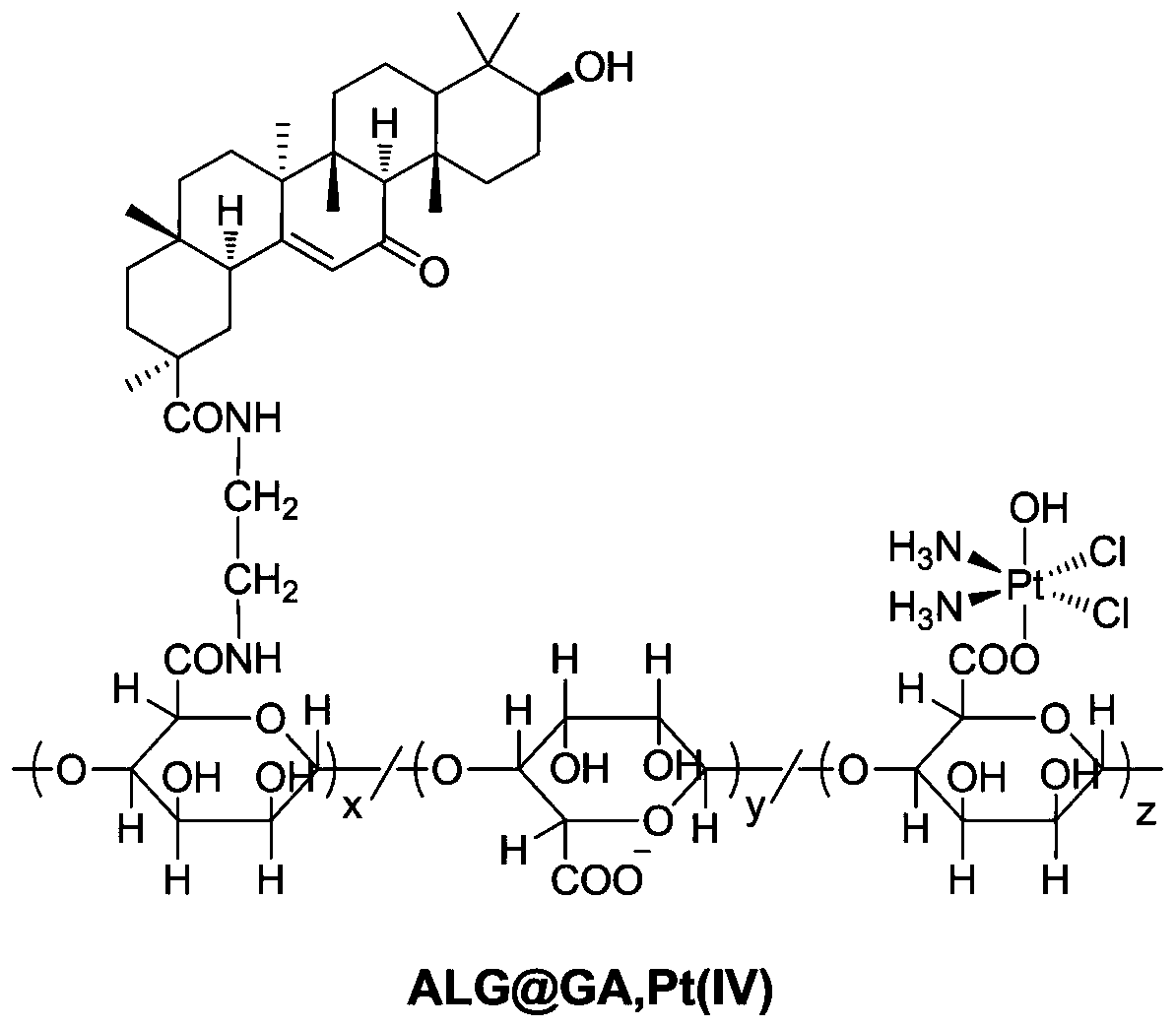 Structure and preparation method of a liver-targeted platinum-loaded nano-prodrug