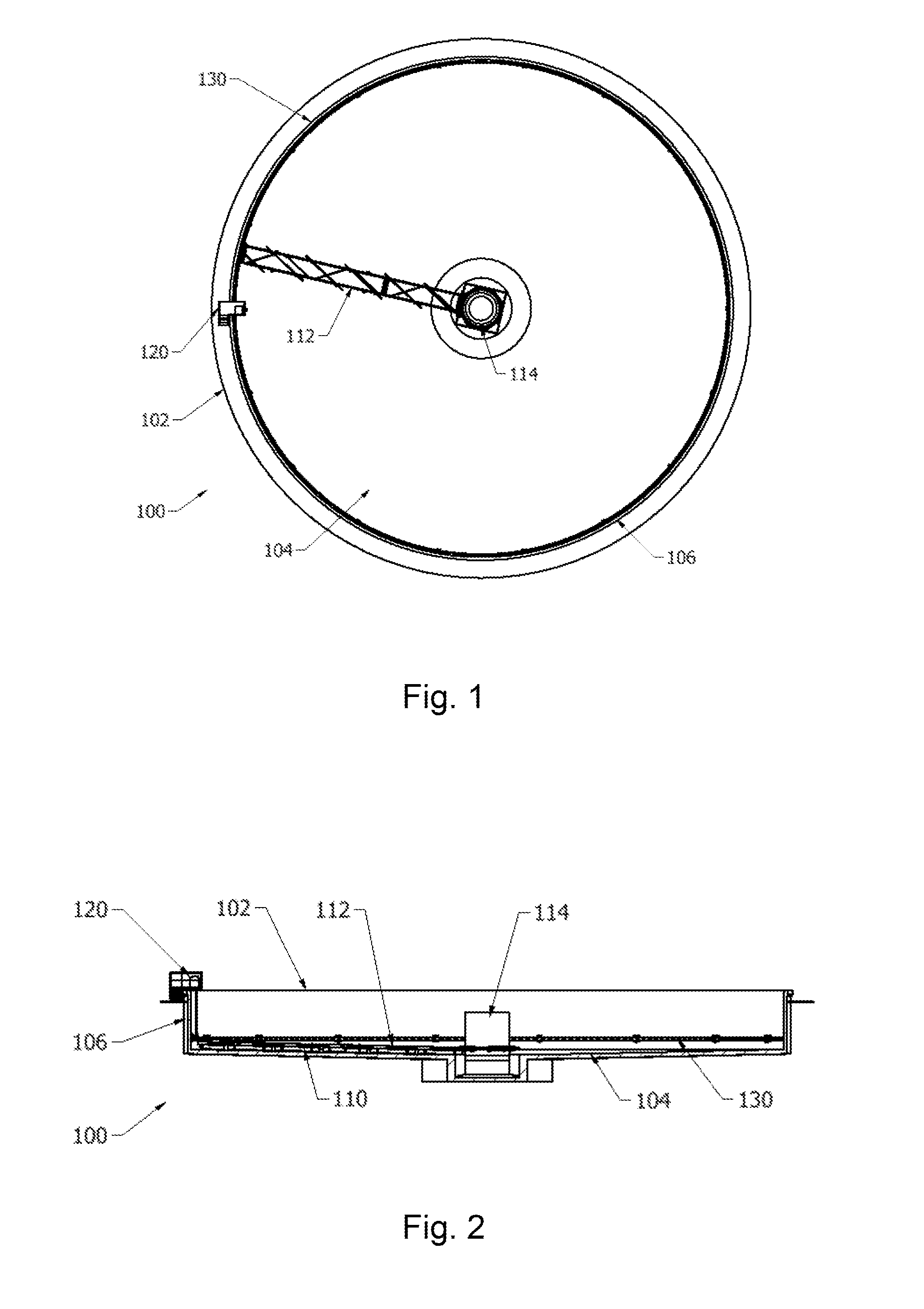 System and method for sludge removal in a circular settling tank