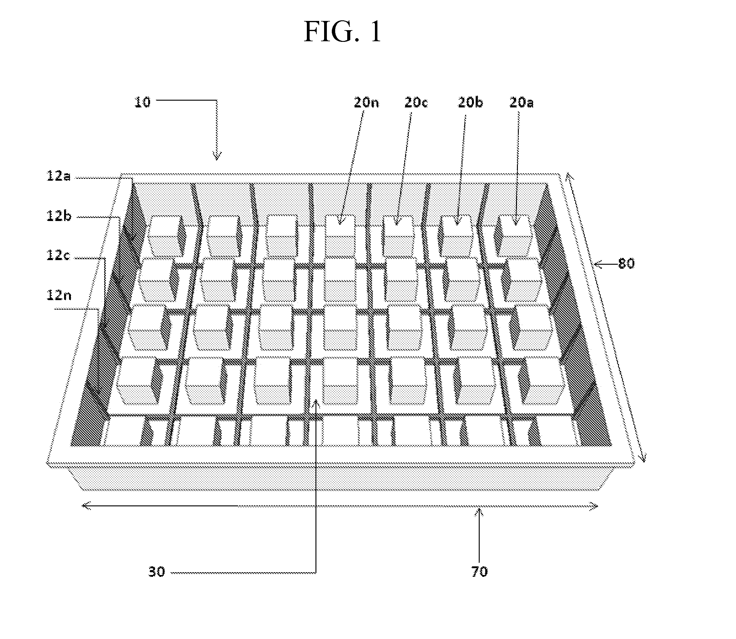 Food pans with thermal conveyance depressions