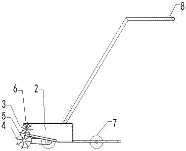 Hand push type grass comber