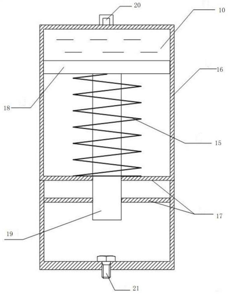 Auxiliary drive device for folding wings based on solid-liquid hybrid spring