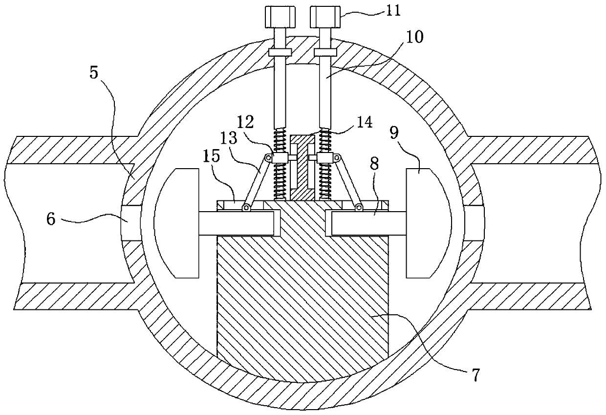 Combined flow dividing valve based on threaded transmission control