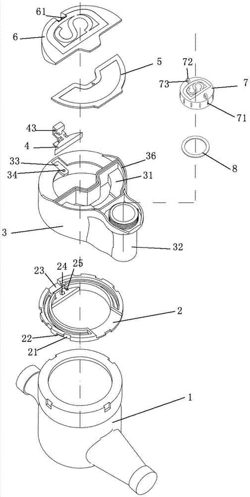 An easily detachable split water meter