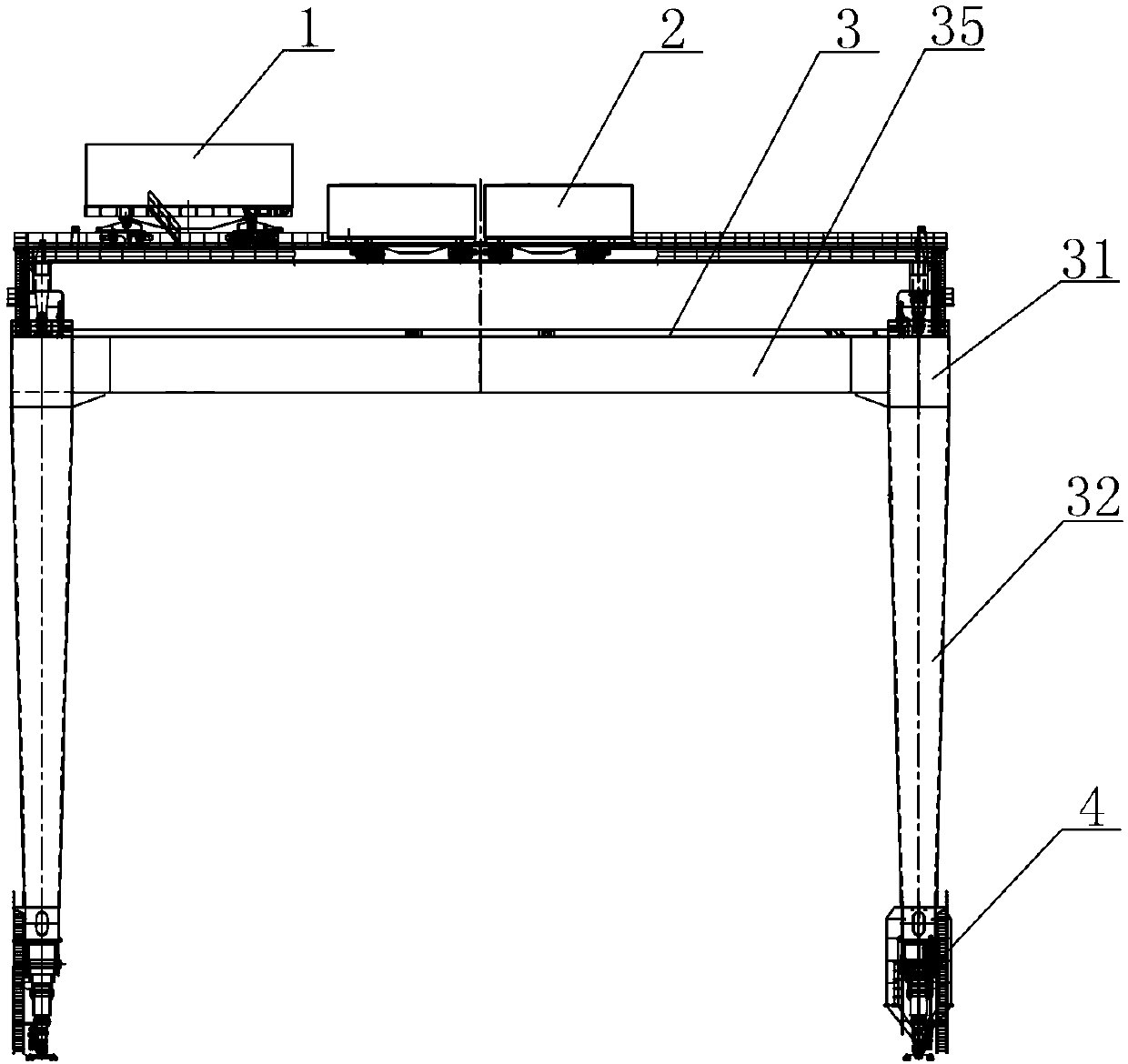 Combined crane for docks and dock wharfs