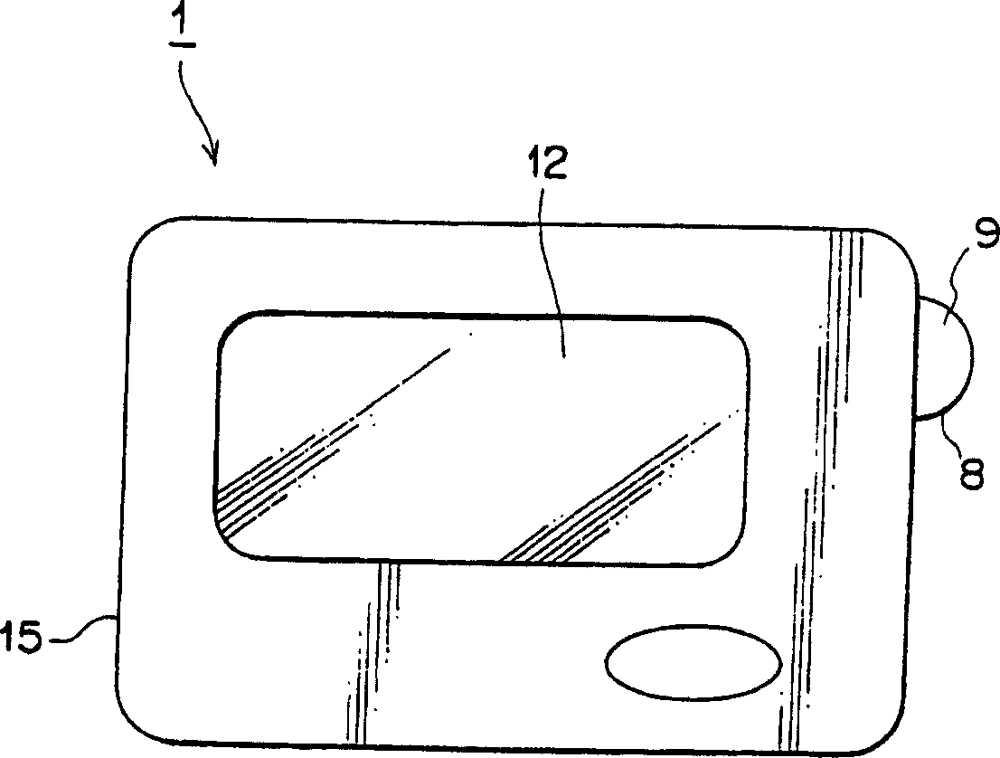 Portable radio information terminal, screen scroll method, recording medium and microcomputer