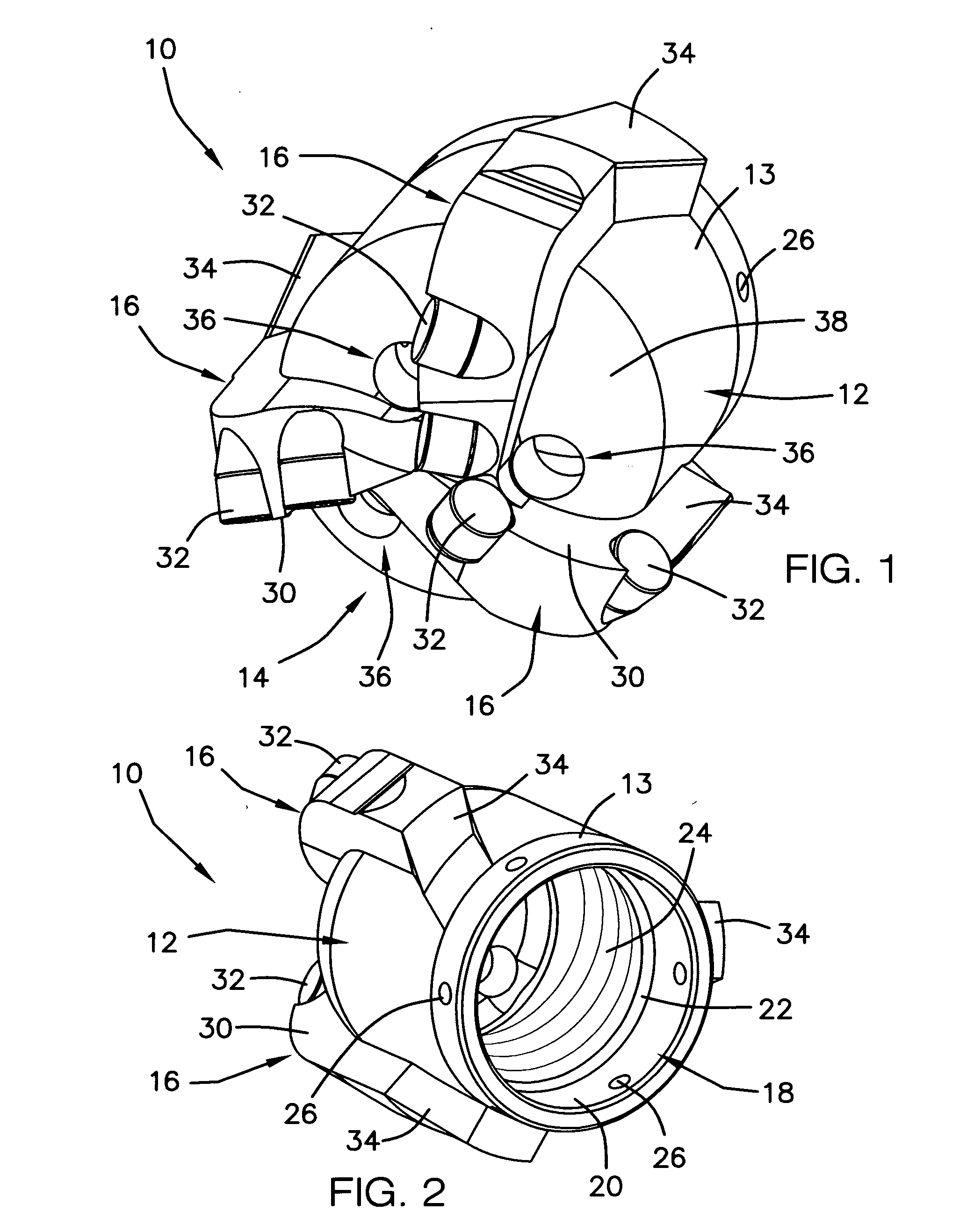 Bits for use in drilling with casing and method of making the same