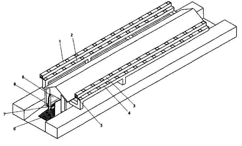 Decomposition device for treating rural domestic waste composting waste gas with biomass