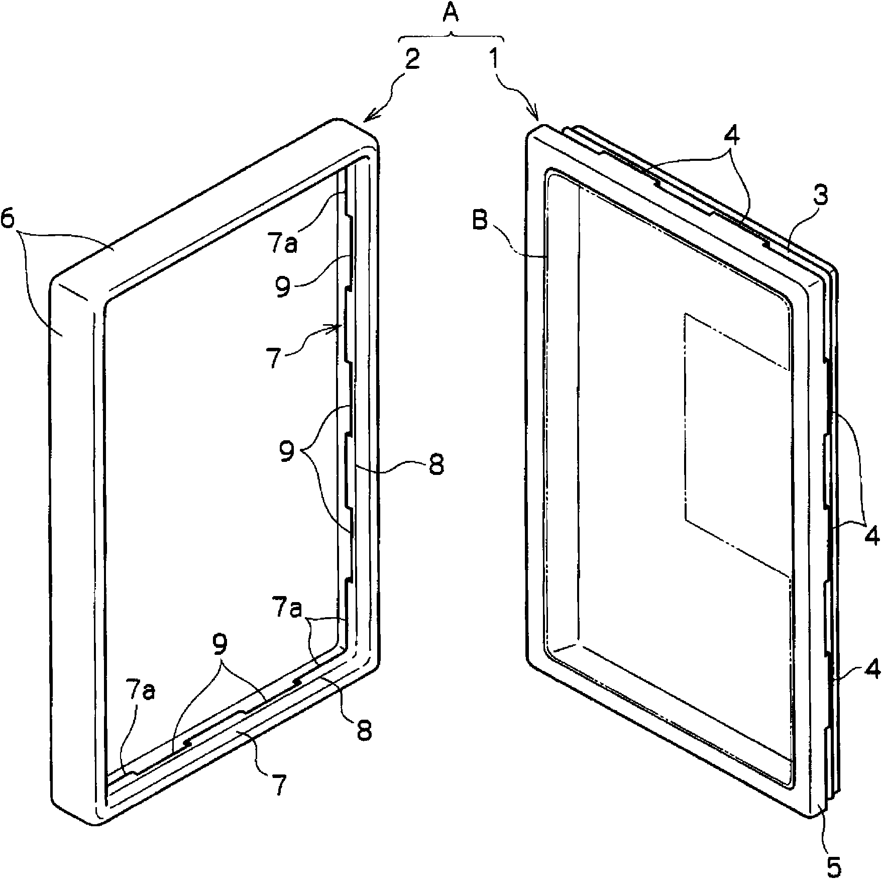 Packaging case for electro-optical device product, and its manufacturing method