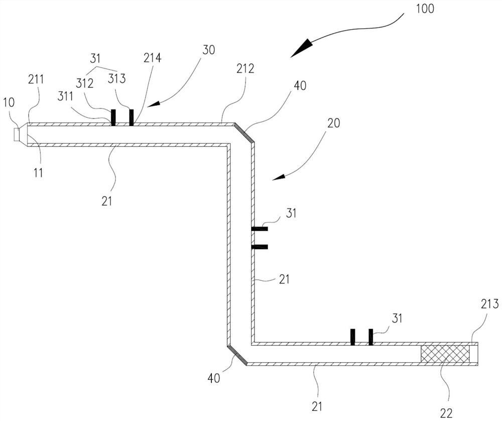 Acoustic coefficient testing device and testing method