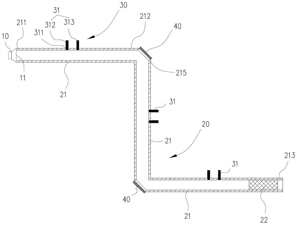 Acoustic coefficient testing device and testing method