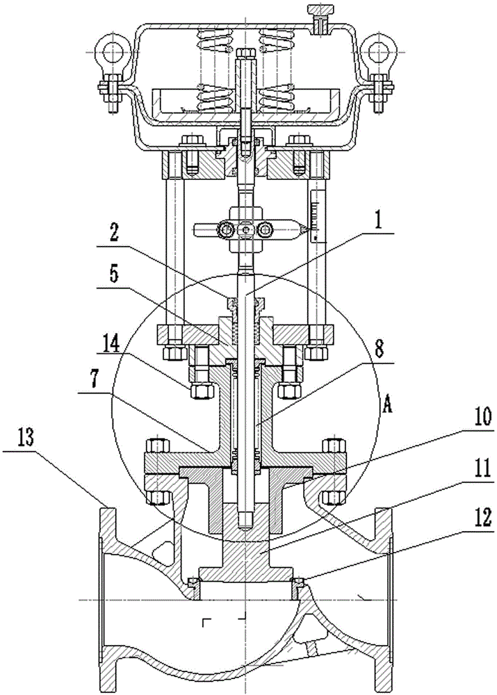 Detachable chlor-alkali special valve having leakage preventing device