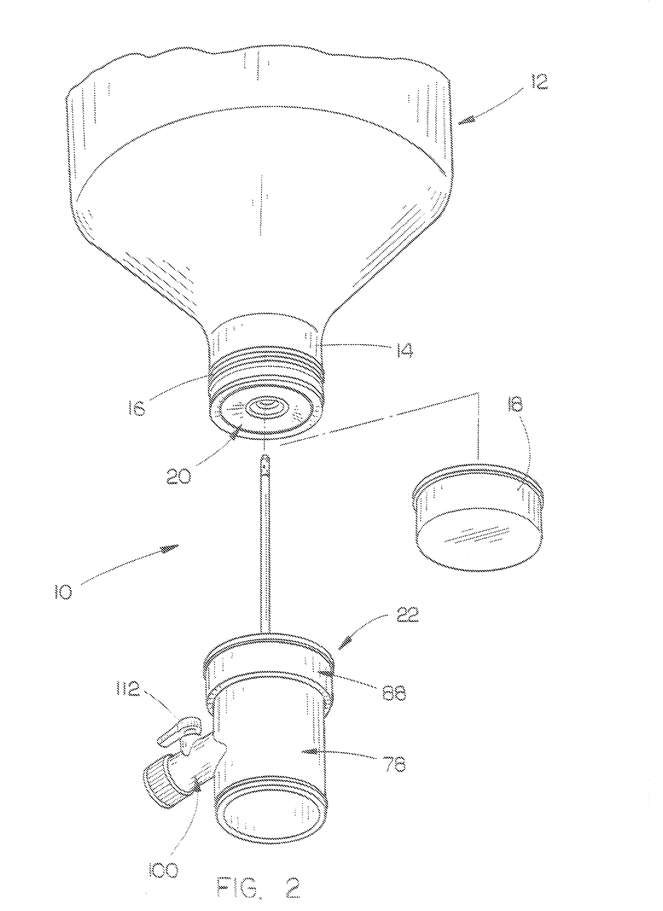 Apparatus for rinsing chemical containers