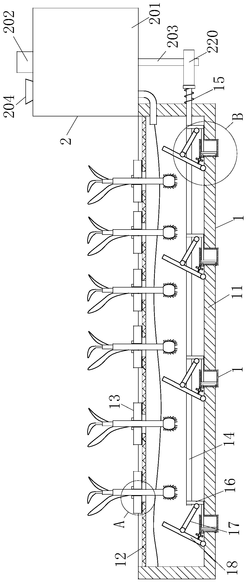 Agricultural intelligent soilless culture device