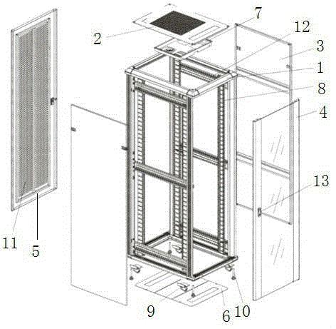 Computer network server cabinet convenient to observe