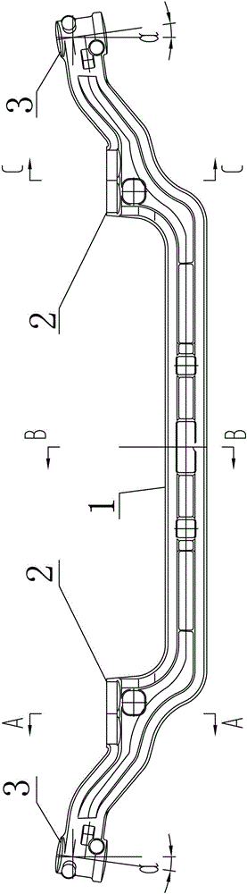 Special front shaft machining clamp capable of automatically aligning caster angle and inward camber