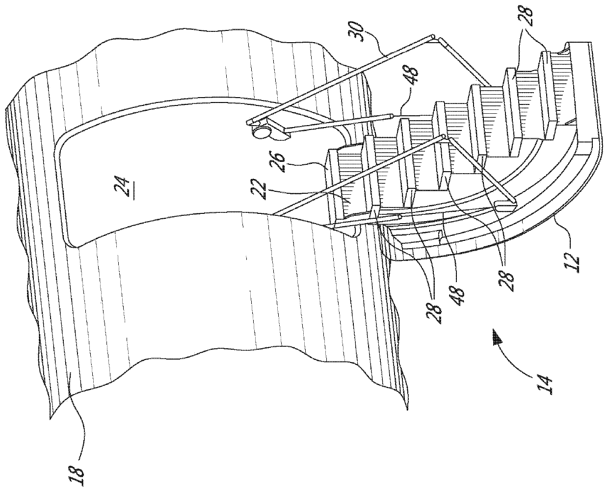 Airstair system with deployable upper step