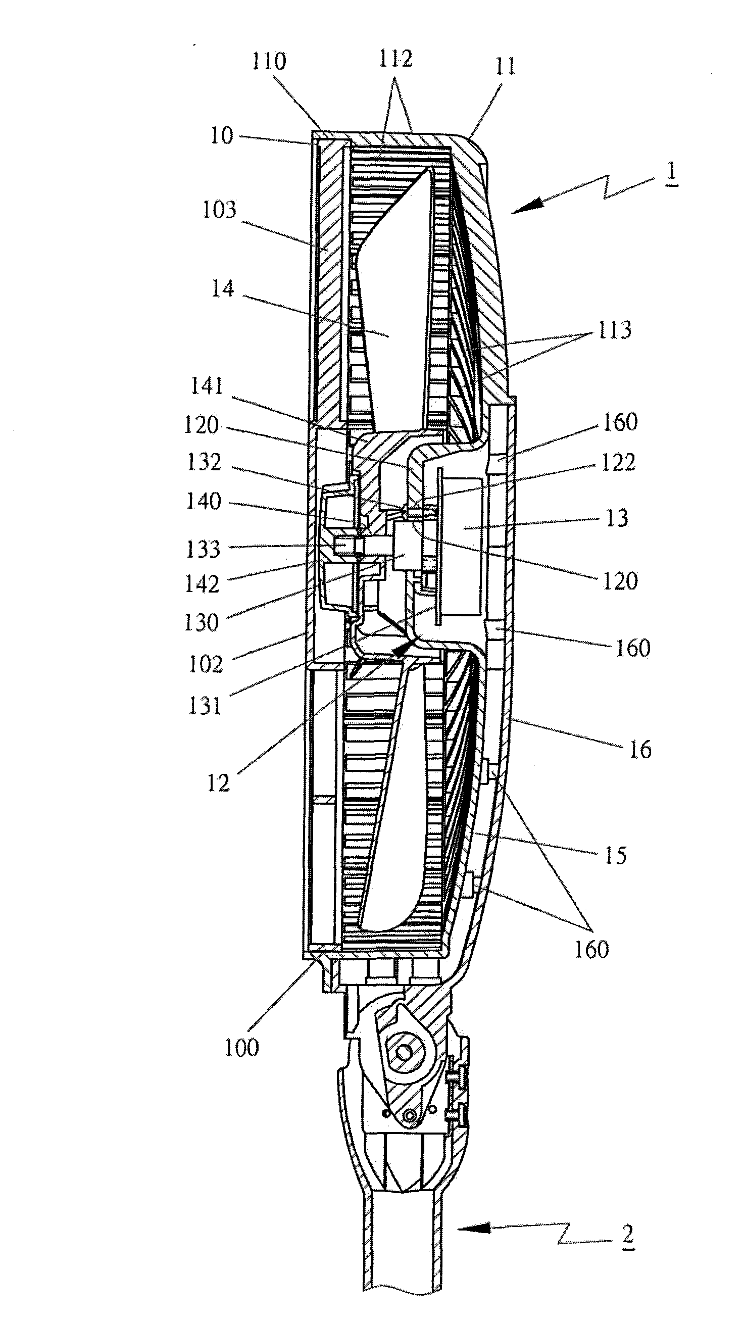 Direct-current fan structure