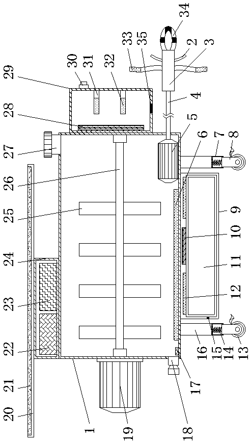 Drenching device for livestock farming